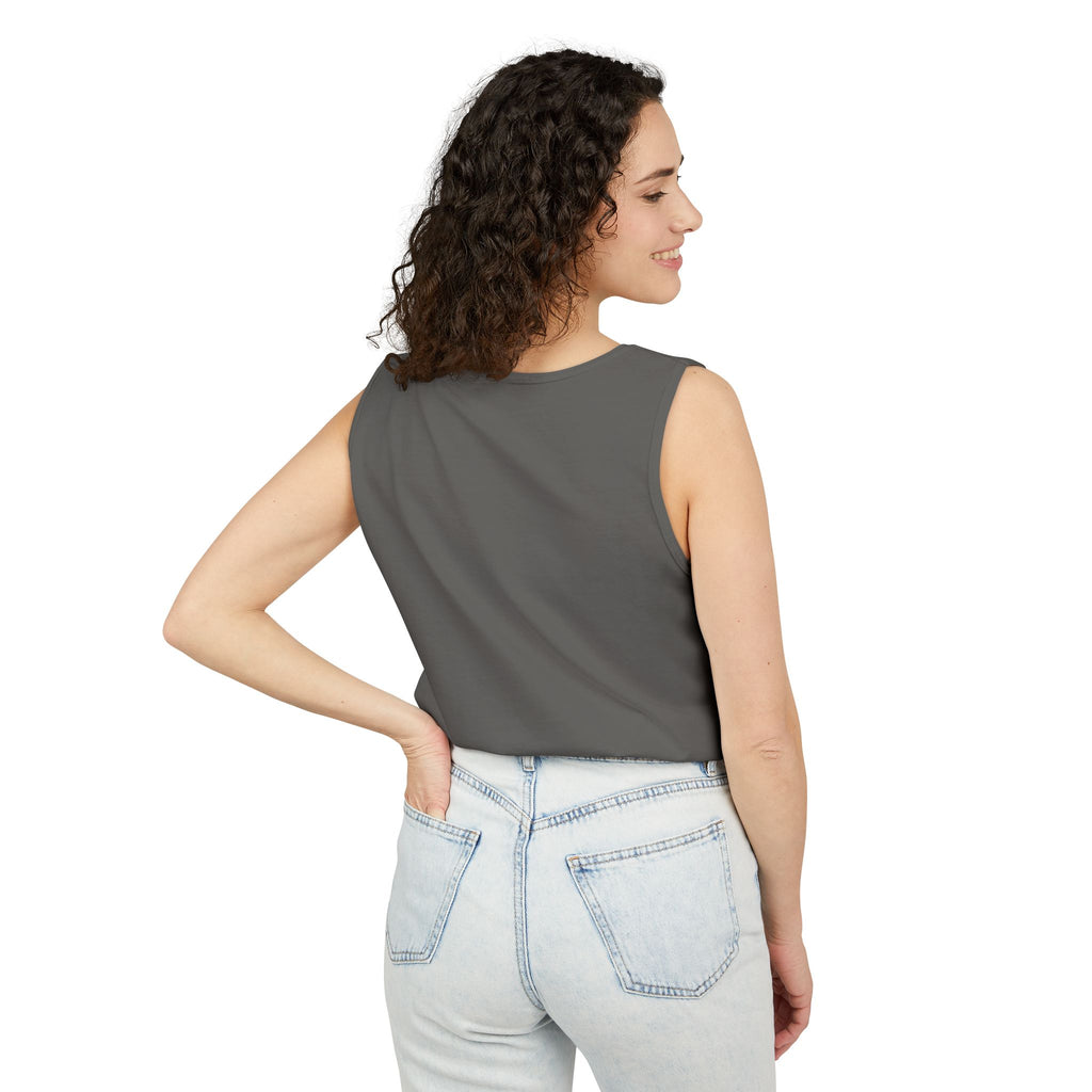 Strong Nerdy White Text Tank Top — Geek Strength Graphic Tank