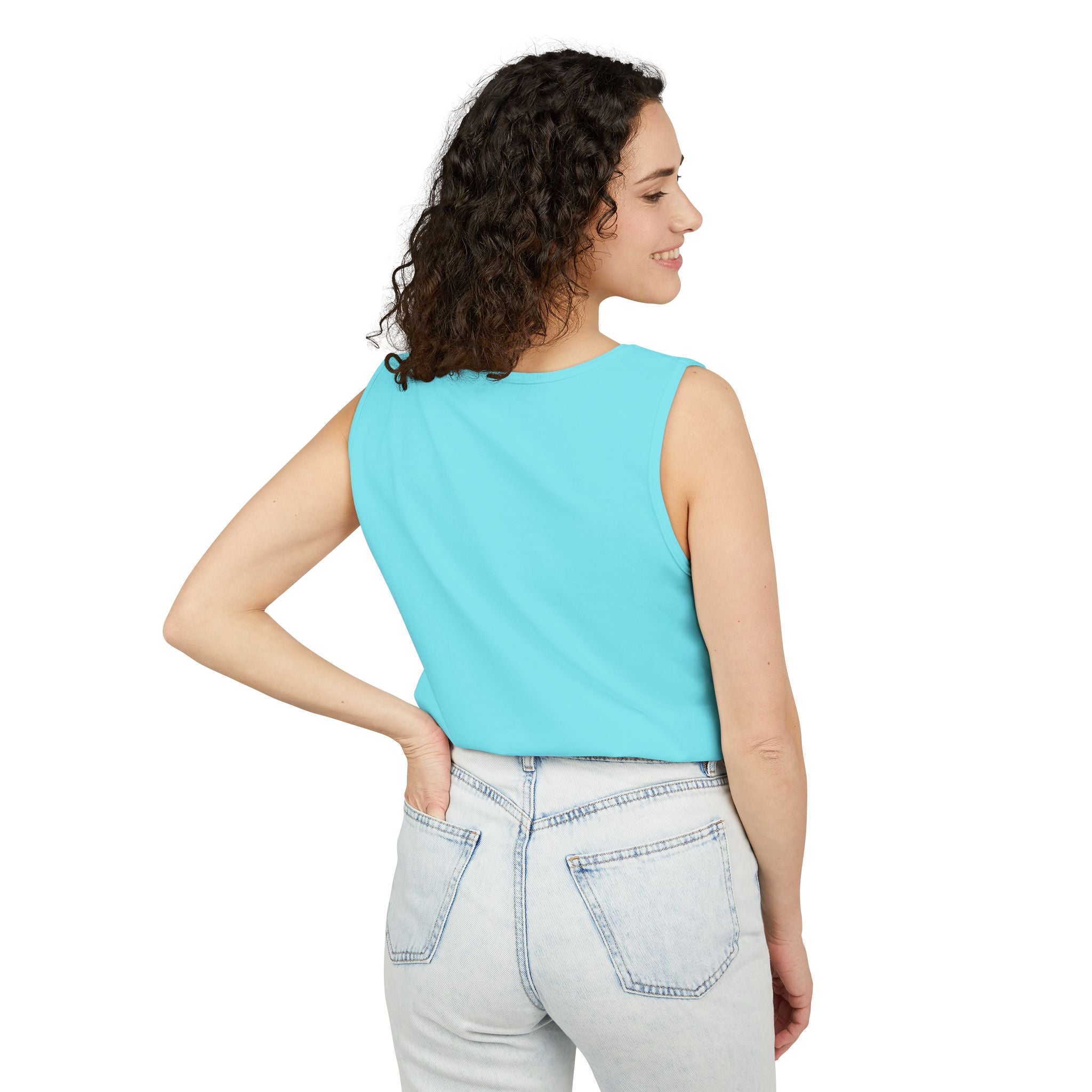 Strong Nerdy White Text Tank Top — Geek Strength Graphic Tank