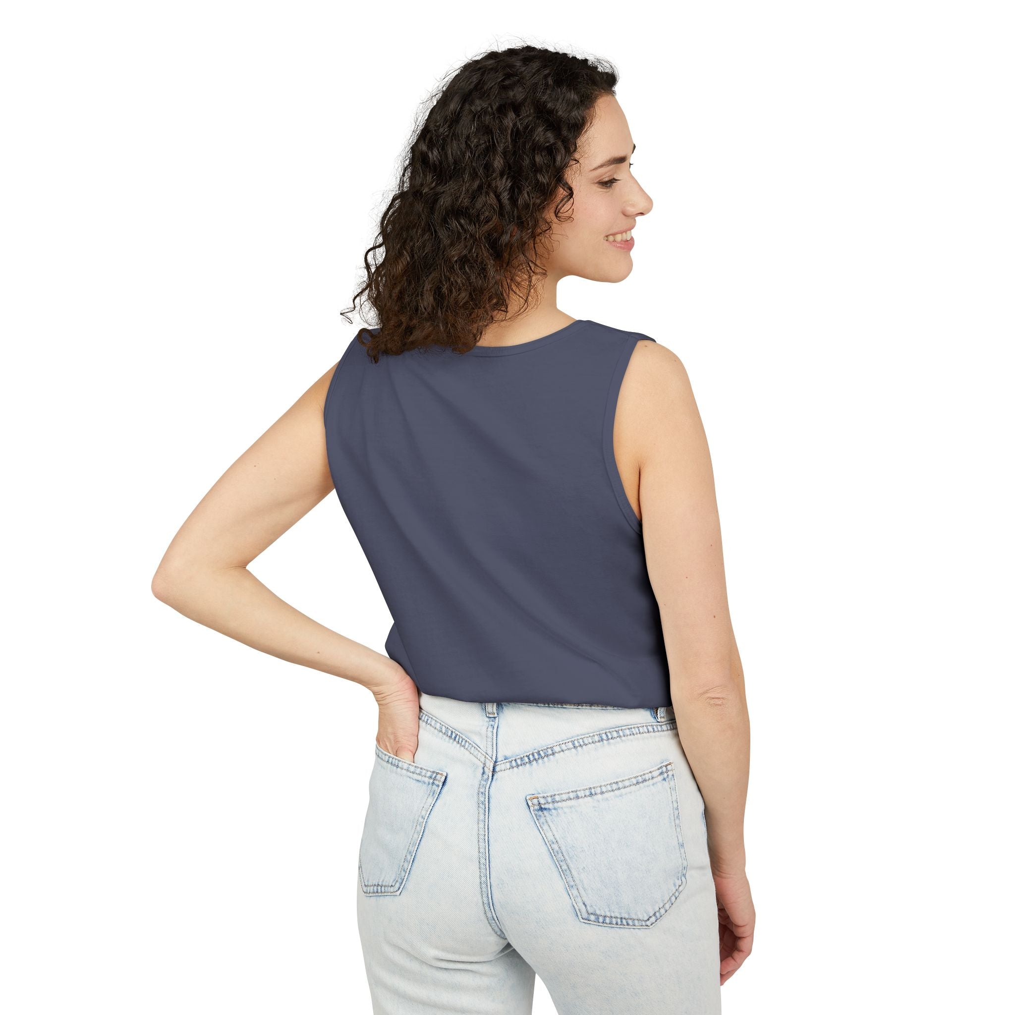 Strong Nerdy White Text Tank Top — Geek Strength Graphic Tank