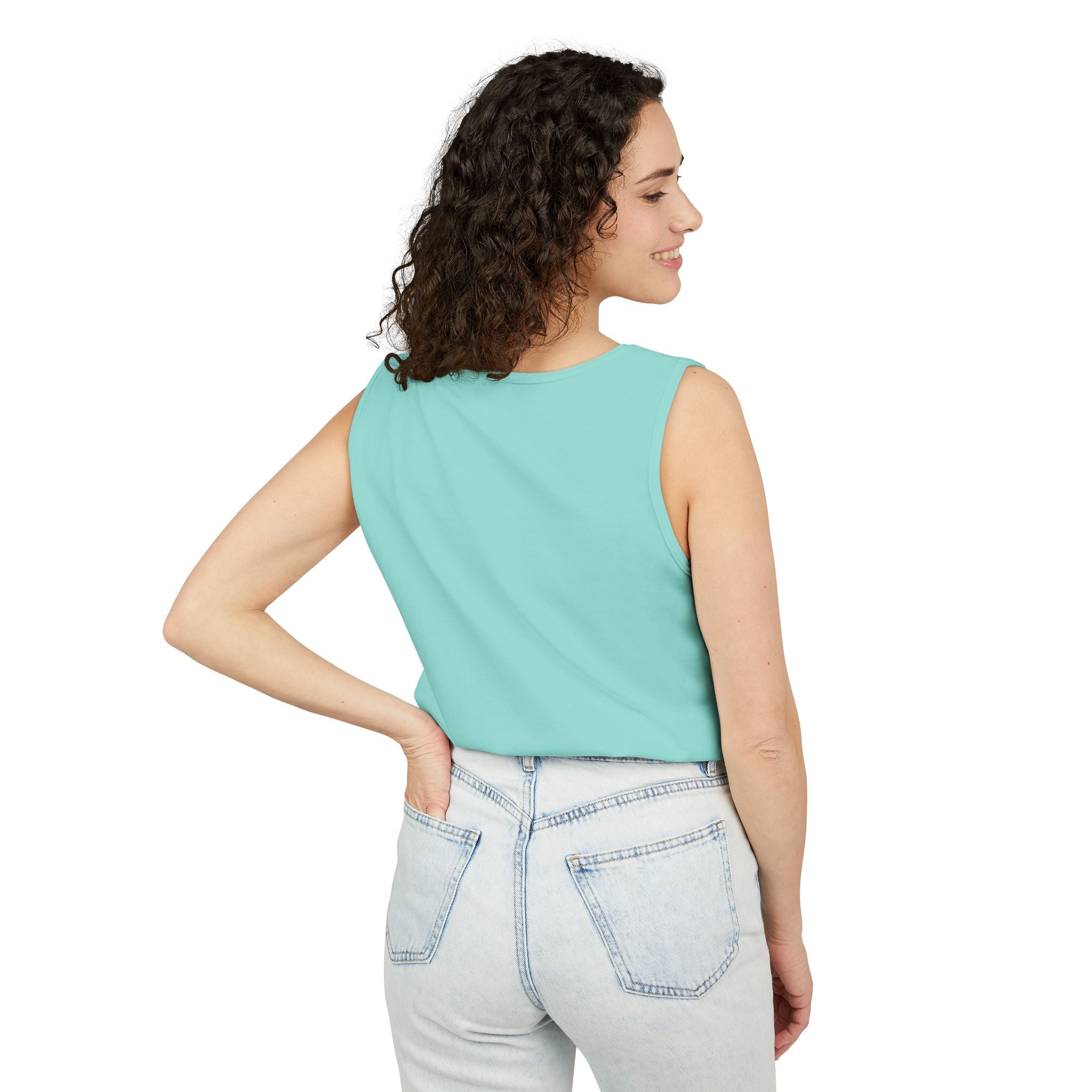 Strong Nerdy White Text Tank Top — Geek Strength Graphic Tank
