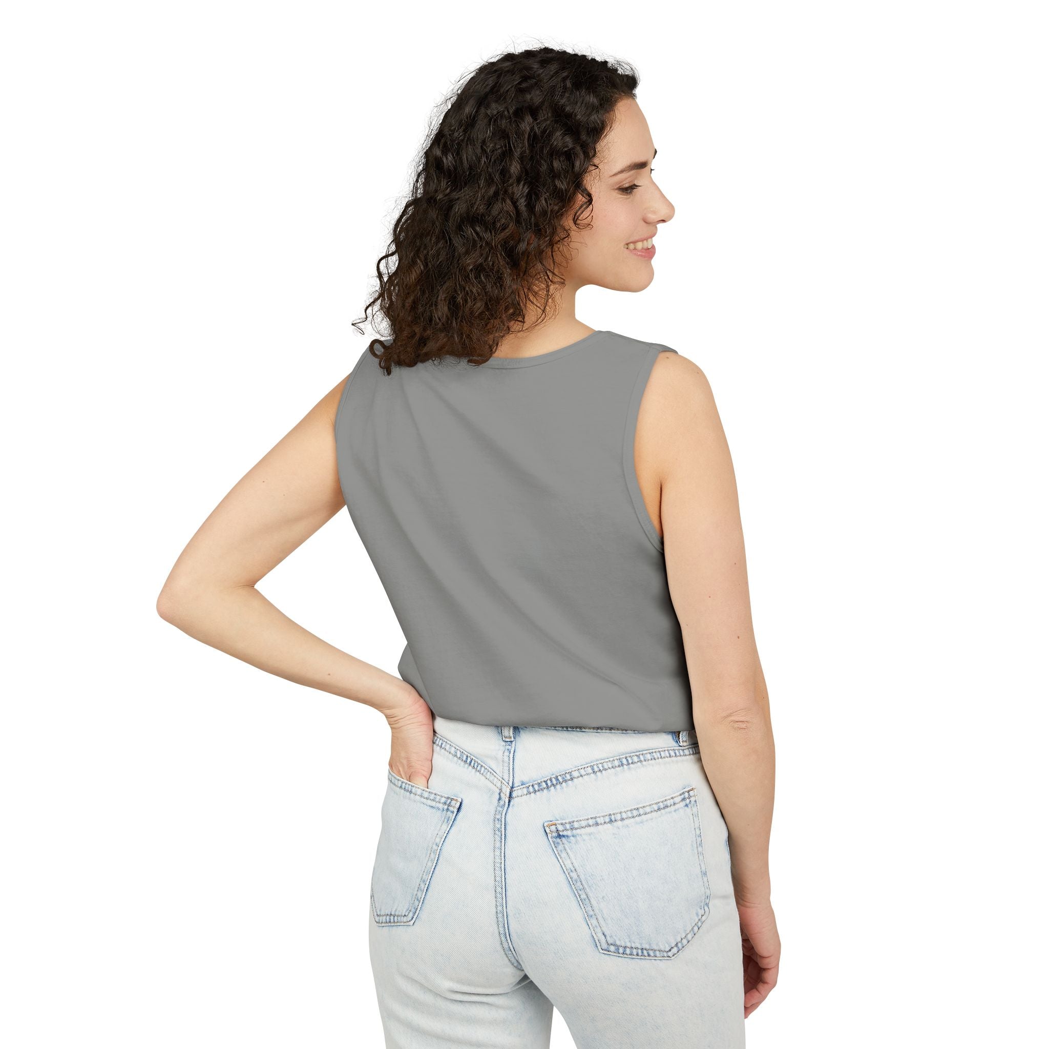 Strong Nerdy White Text Tank Top — Geek Strength Graphic Tank