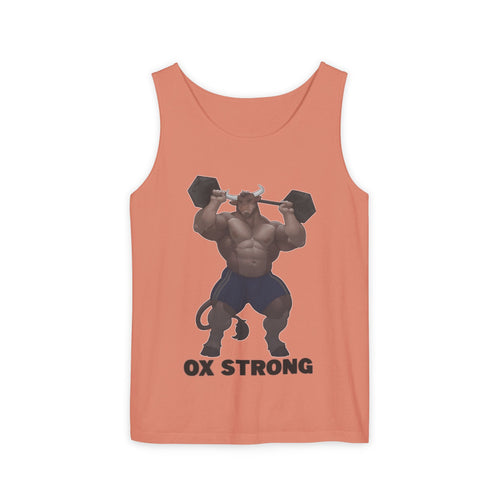 Ox Strong Black Text Tank Top — Geek Strength Graphic Tank
