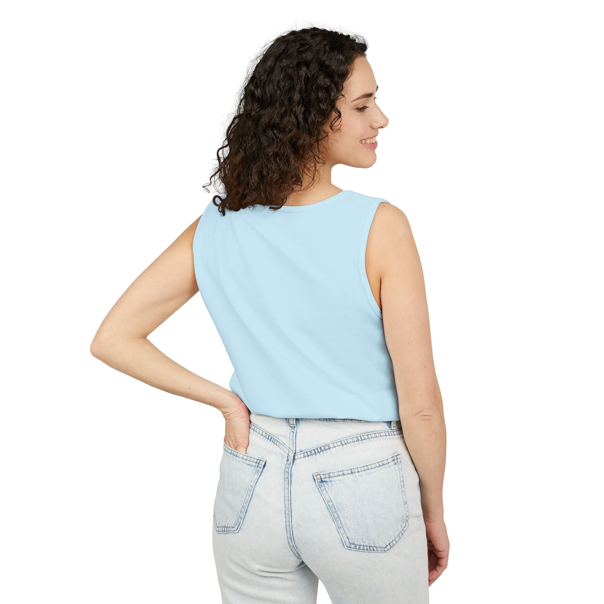 Strong Nerdy White Text Tank Top — Geek Strength Graphic Tank